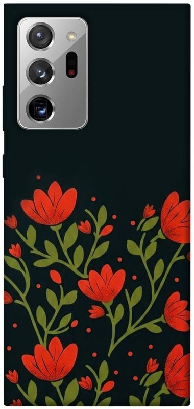 Чехол itsPrint Червоний цвіт для Samsung Galaxy Note 20 Ultra, love ukraine, купить оптом с доставкой