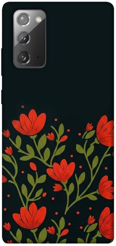 Чехол itsPrint Червоний цвіт для Samsung Galaxy Note 20, love ukraine, купить оптом с доставкой