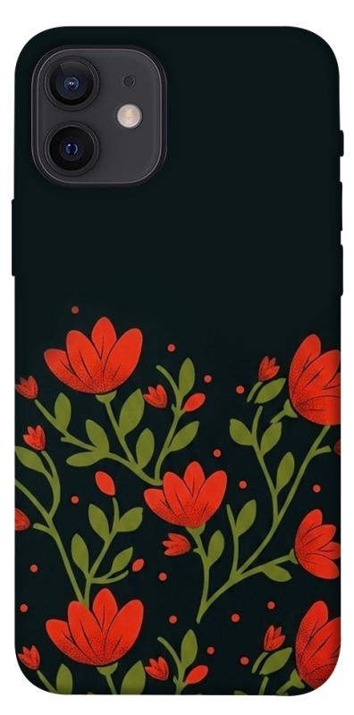 Чехол itsPrint Червоний цвіт для Apple iPhone 12 Pro (6.1"), love ukraine, купить оптом с доставкой