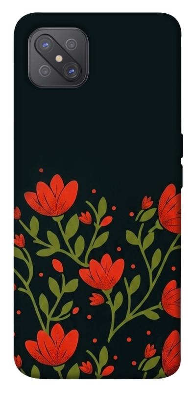 Чехол itsPrint Червоний цвіт для Oppo A92s, love ukraine, купить оптом с доставкой