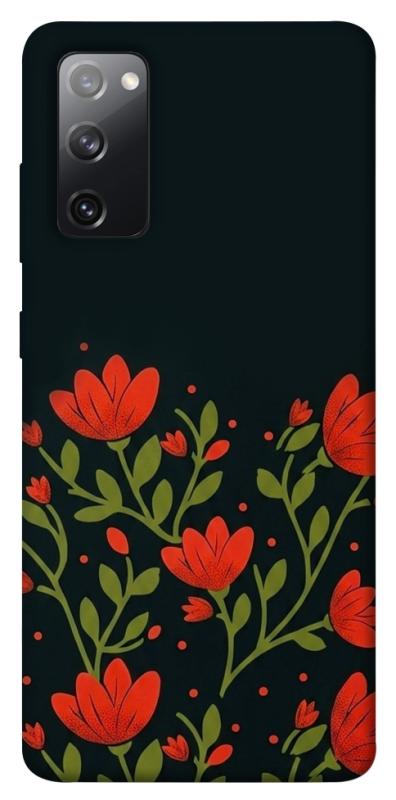 Чехол itsPrint Червоний цвіт для Samsung Galaxy S20 FE, love ukraine, купить оптом с доставкой