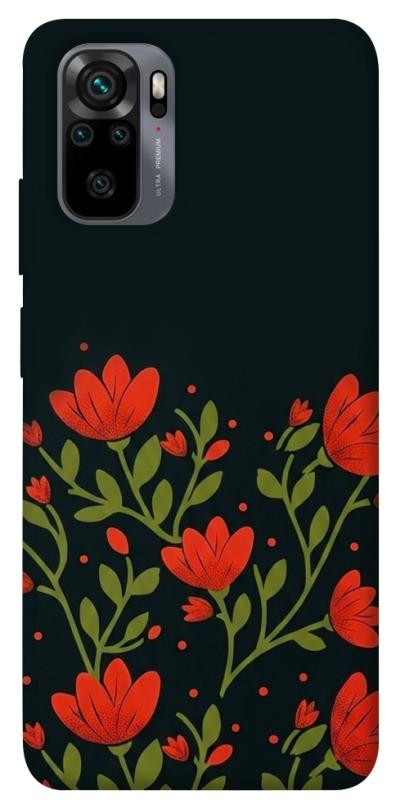 Чохол itsPrint Червоний цвіт для Xiaomi Redmi Note 10 / Note 10s, love ukraine, купити оптом з доставкою