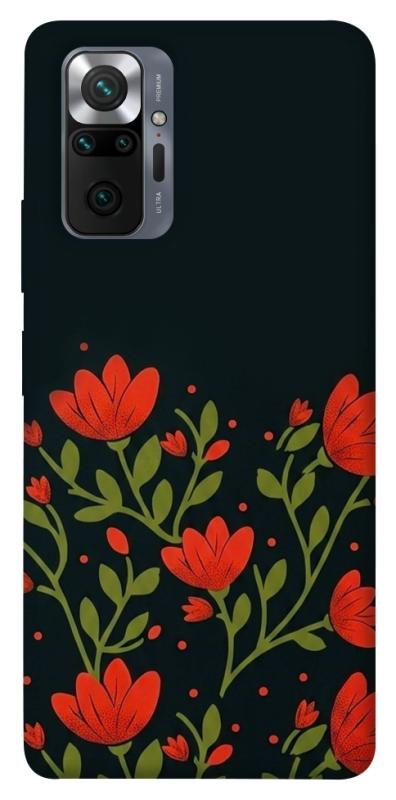 Чохол itsPrint Червоний цвіт для Xiaomi Redmi Note 10 Pro, love ukraine, купити оптом з доставкою