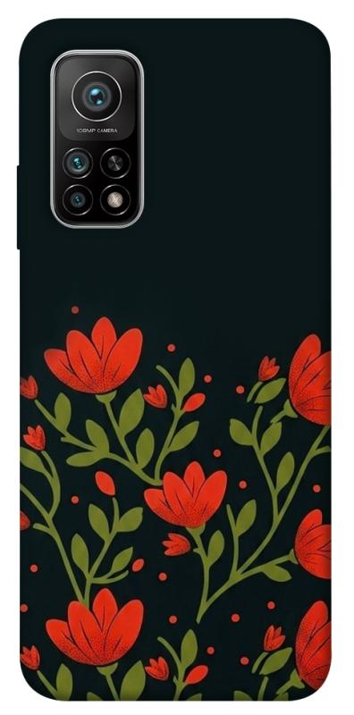 Чехол itsPrint Червоний цвіт для Xiaomi Mi 10T, love ukraine, купить оптом с доставкой