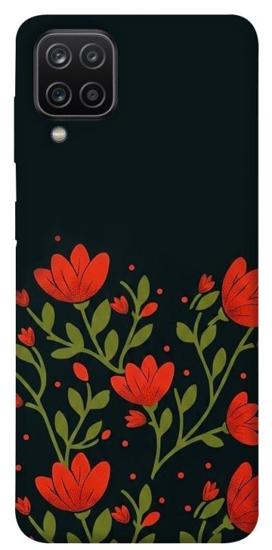 Чехол itsPrint Червоний цвіт для Samsung Galaxy A12, love ukraine, купить оптом с доставкой