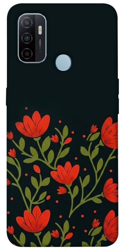 Чехол itsPrint Червоний цвіт для Oppo A53 / A32 / A33, love ukraine, купить оптом с доставкой
