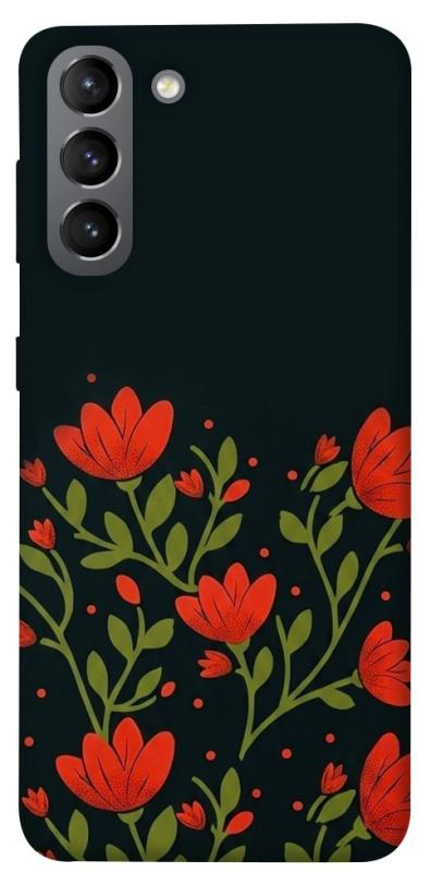 Чехол itsPrint Червоний цвіт для Samsung Galaxy S21, love ukraine, купить оптом с доставкой
