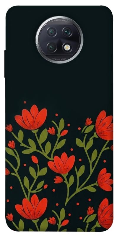 Чохол itsPrint Червоний цвіт для Xiaomi Redmi Note 9 5G / Note 9T, love ukraine, купити оптом з доставкою