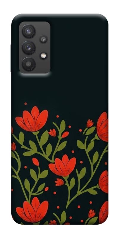 Чохол itsPrint Червоний цвіт для Samsung Galaxy A32 (A326B) 5G, love ukraine, купити оптом з доставкою