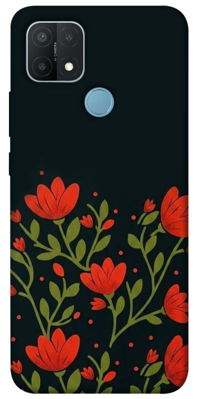 Чехол itsPrint Червоний цвіт для Oppo A15s / A15, love ukraine, купить оптом с доставкой