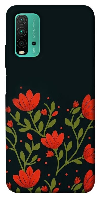 Чехол itsPrint Червоний цвіт для Xiaomi Redmi Note 9 4G / Redmi 9 Power / Redmi 9T, love ukraine, купить оптом с доставкой