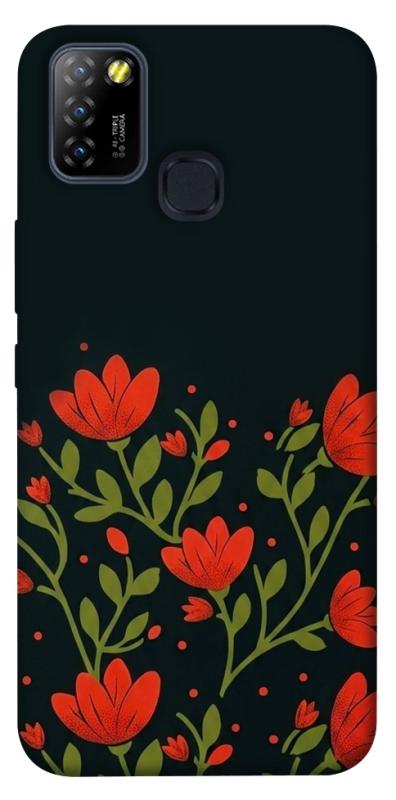 Чохол itsPrint Червоний цвіт для Infinix Hot 10 Lite, love ukraine, купити оптом з доставкою