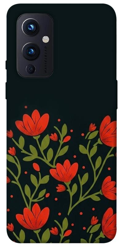 Чехол itsPrint Червоний цвіт для OnePlus 9, love ukraine, купить оптом с доставкой