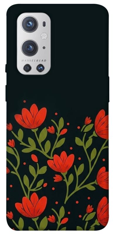 Чехол itsPrint Червоний цвіт для OnePlus 9 Pro, love ukraine, купить оптом с доставкой