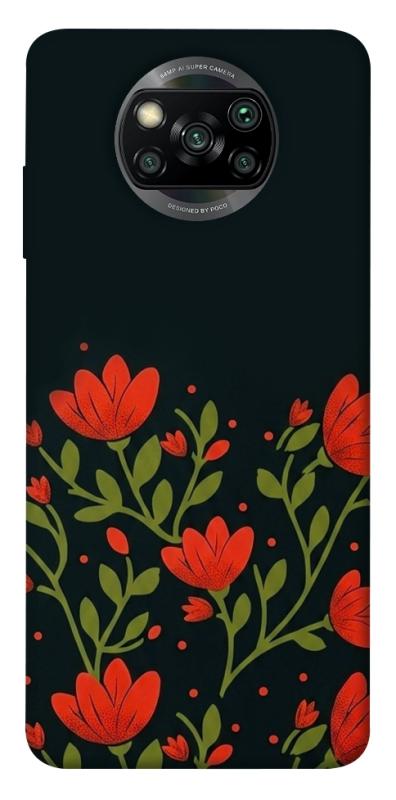 Чохол itsPrint Червоний цвіт для Xiaomi Poco X3 NFC / Poco X3 Pro, love ukraine, купити оптом з доставкою