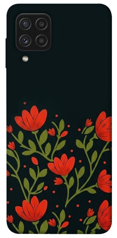 Чохол itsPrint Червоний цвіт для Samsung Galaxy A22 4G, love ukraine, купити оптом з доставкою