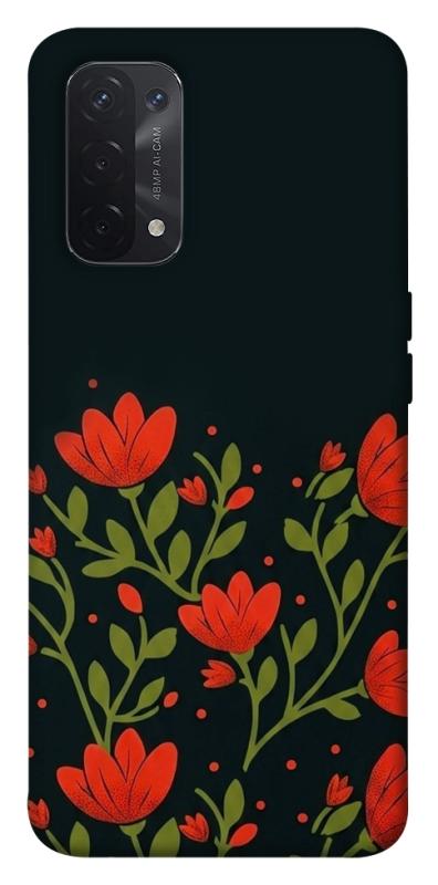 Чехол itsPrint Червоний цвіт для Oppo A54 4G, love ukraine, купить оптом с доставкой