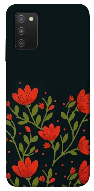 Чехол itsPrint Червоний цвіт для Samsung Galaxy A03s, love ukraine, купить оптом с доставкой