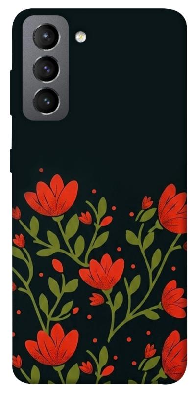 Чехол itsPrint Червоний цвіт для Samsung Galaxy S21 FE, love ukraine, купить оптом с доставкой