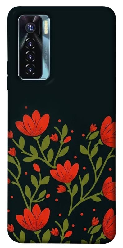 Чохол itsPrint Червоний цвіт для TECNO Camon 17 Pro, love ukraine, купити оптом з доставкою