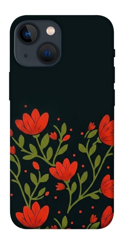Чохол itsPrint Червоний цвіт для Apple iPhone 13 mini (5.4"), love ukraine, купити оптом з доставкою
