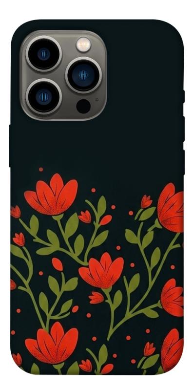 Чехол itsPrint Червоний цвіт для Apple iPhone 13 Pro (6.1"), love ukraine, купить оптом с доставкой