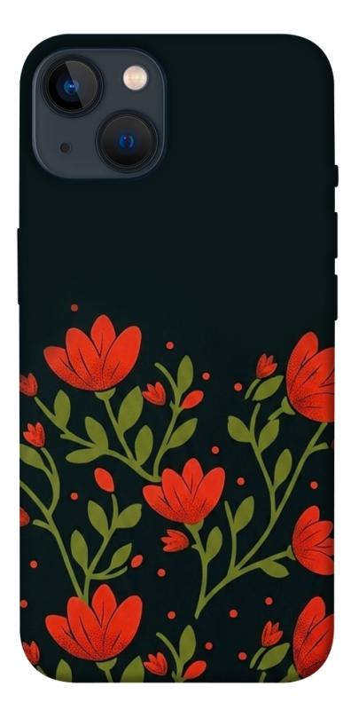 Чохол itsPrint Червоний цвіт для Apple iPhone 13 (6.1"), love ukraine, купити оптом з доставкою