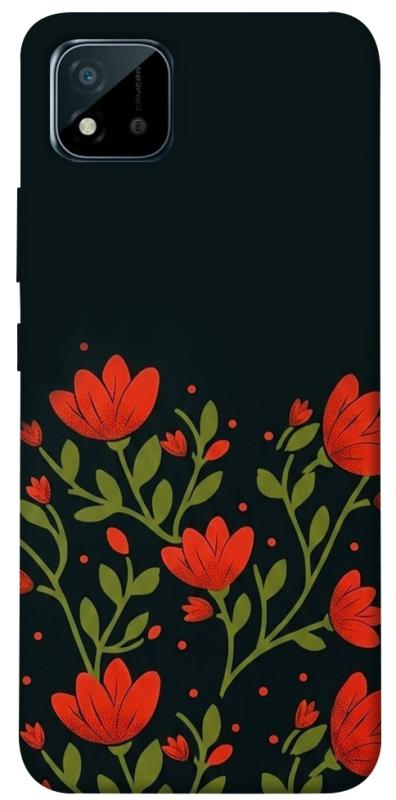 Чохол itsPrint Червоний цвіт для Realme C11 (2021), love ukraine, купити оптом з доставкою