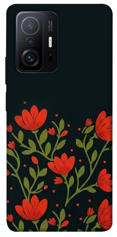 Чехол itsPrint Червоний цвіт для Xiaomi 11T / 11T Pro, love ukraine, купить оптом с доставкой