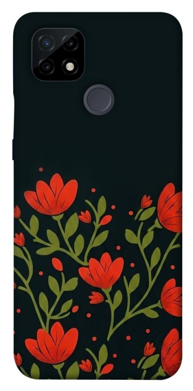 Чехол itsPrint Червоний цвіт для Realme C21, love ukraine, купить оптом с доставкой
