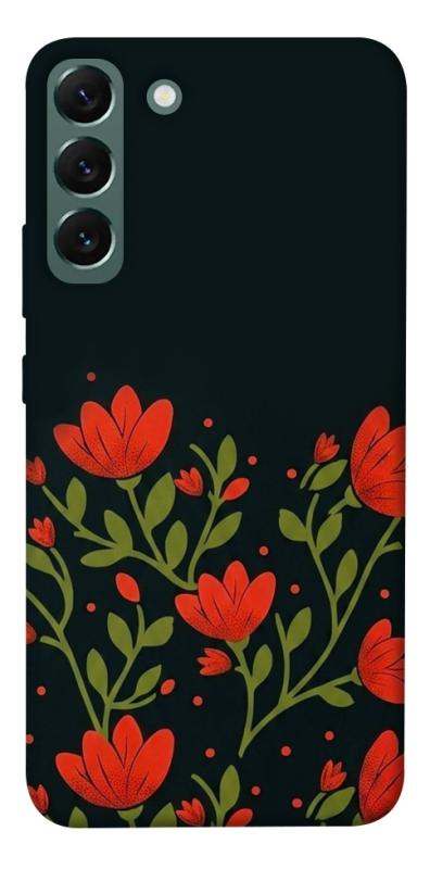 Чехол itsPrint Червоний цвіт для Samsung Galaxy S22+, love ukraine, купить оптом с доставкой