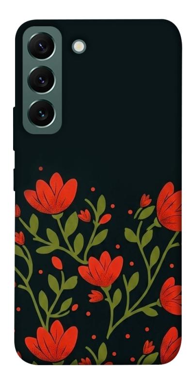 Чохол itsPrint Червоний цвіт для Samsung Galaxy S22, love ukraine, купити оптом з доставкою