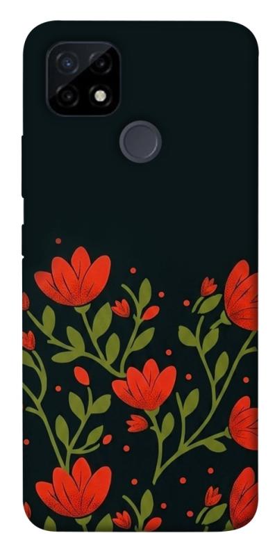 Чохол itsPrint Червоний цвіт для Realme C21Y, love ukraine, купити оптом з доставкою