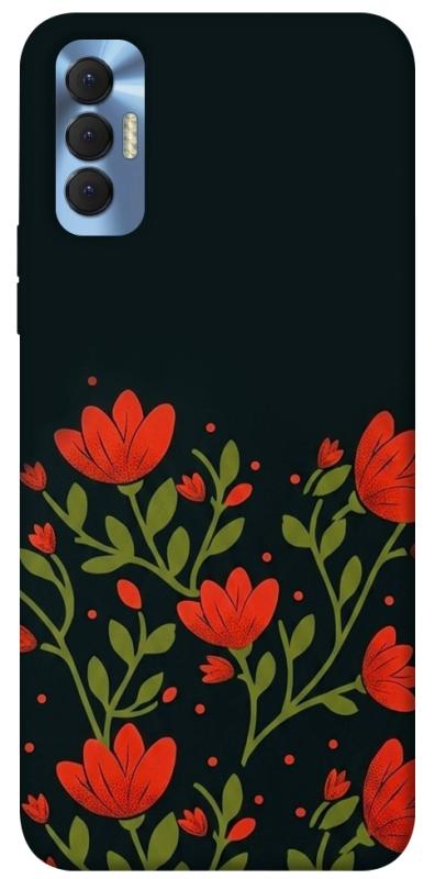 Чехол itsPrint Червоний цвіт для TECNO Spark 8P, love ukraine, купить оптом с доставкой