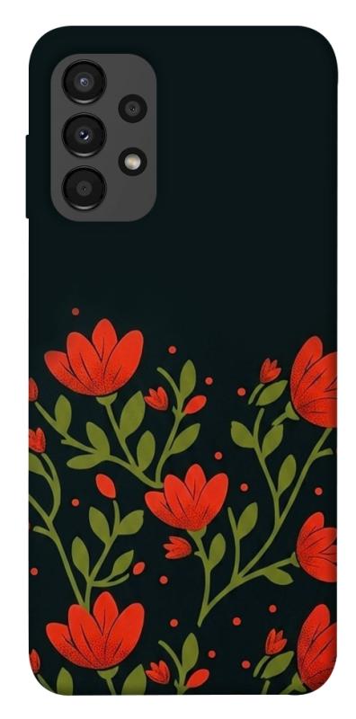 Чохол itsPrint Червоний цвіт для Samsung Galaxy A13 4G, love ukraine, купити оптом з доставкою
