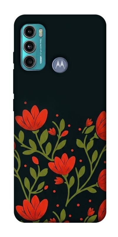 Чехол itsPrint Червоний цвіт для Motorola Moto G60, love ukraine, купить оптом с доставкой
