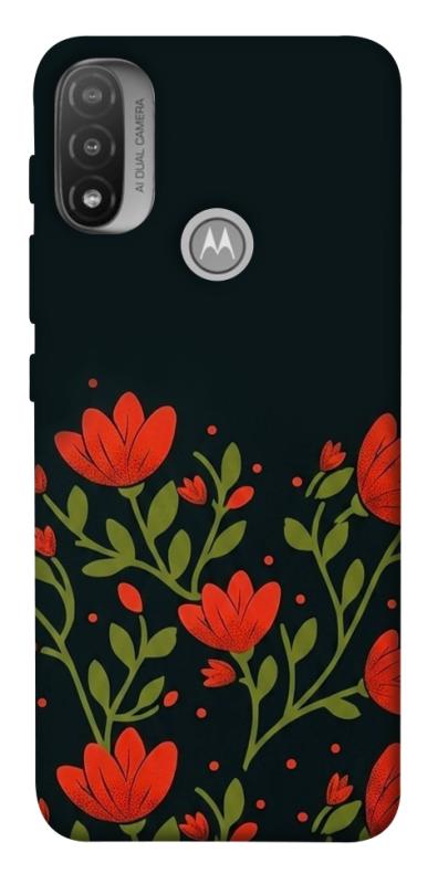 Чохол itsPrint Червоний цвіт для Motorola Moto E20, love ukraine, купити оптом з доставкою