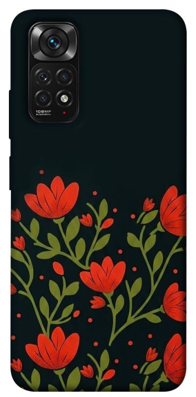 Чехол itsPrint Червоний цвіт для Xiaomi Redmi Note 11 (Global) / Note 11S, love ukraine, купить оптом с доставкой