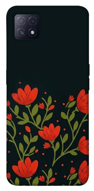 Чохол itsPrint Червоний цвіт для Oppo A72 5G / A73 5G, love ukraine, купити оптом з доставкою