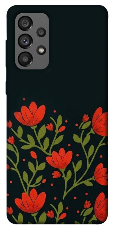 Чохол itsPrint Червоний цвіт для Samsung Galaxy A73 5G, love ukraine, купити оптом з доставкою