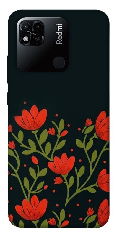 Чехол itsPrint Червоний цвіт для Xiaomi Redmi 10A, love ukraine, купить оптом с доставкой