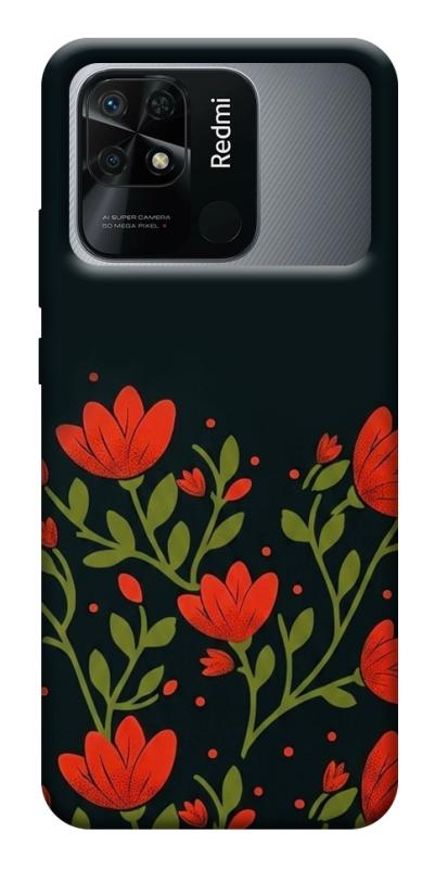 Чехол itsPrint Червоний цвіт для Xiaomi Redmi 10C, love ukraine, купить оптом с доставкой