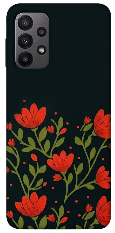 Чохол itsPrint Червоний цвіт для Samsung Galaxy A23 4G, love ukraine, купити оптом з доставкою