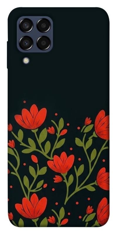 Чохол itsPrint Червоний цвіт для Samsung Galaxy M33 5G, love ukraine, купити оптом з доставкою