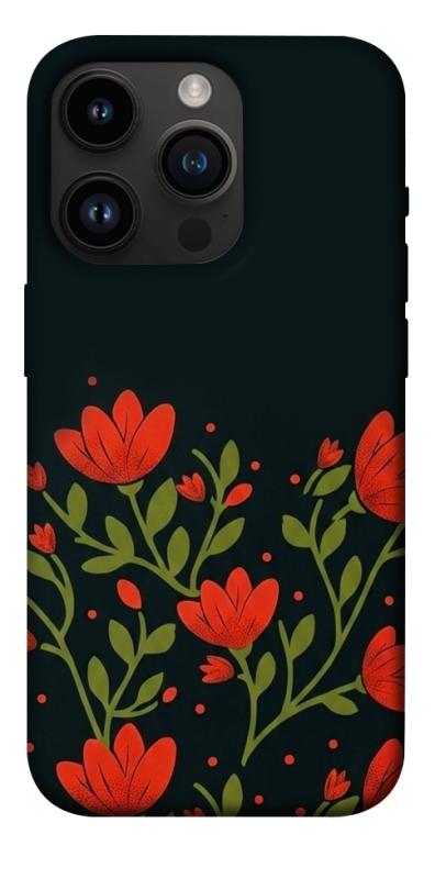 Чехол itsPrint Червоний цвіт для Apple iPhone 14 Pro (6.1"), love ukraine, купить оптом с доставкой