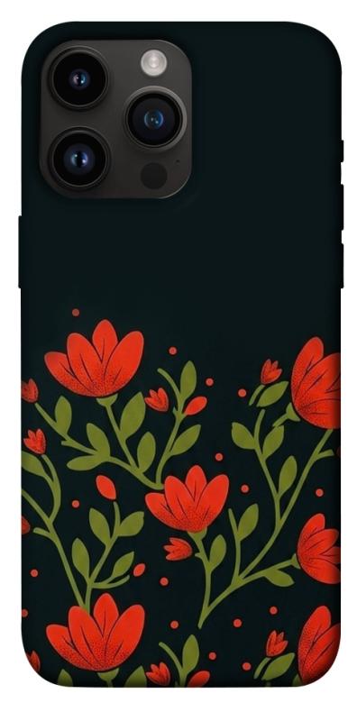 Чохол itsPrint Червоний цвіт для Apple iPhone 14 Pro Max (6.7"), love ukraine, купити оптом з доставкою