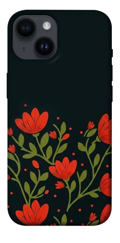 Чохол itsPrint Червоний цвіт для Apple iPhone 14 (6.1"), love ukraine, купити оптом з доставкою