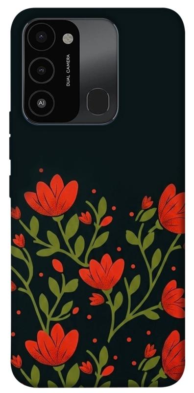 Чехол itsPrint Червоний цвіт для TECNO Spark 8C, love ukraine, купить оптом с доставкой