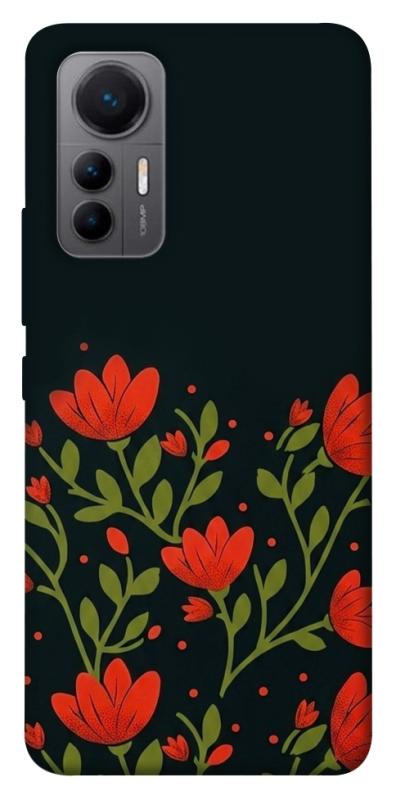 Чехол itsPrint Червоний цвіт для Xiaomi 12 Lite, love ukraine, купить оптом с доставкой