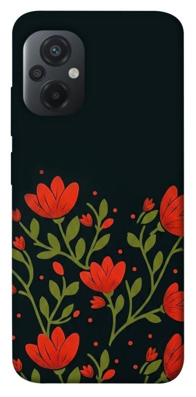 Чехол itsPrint Червоний цвіт для Xiaomi Poco M5, love ukraine, купить оптом с доставкой
